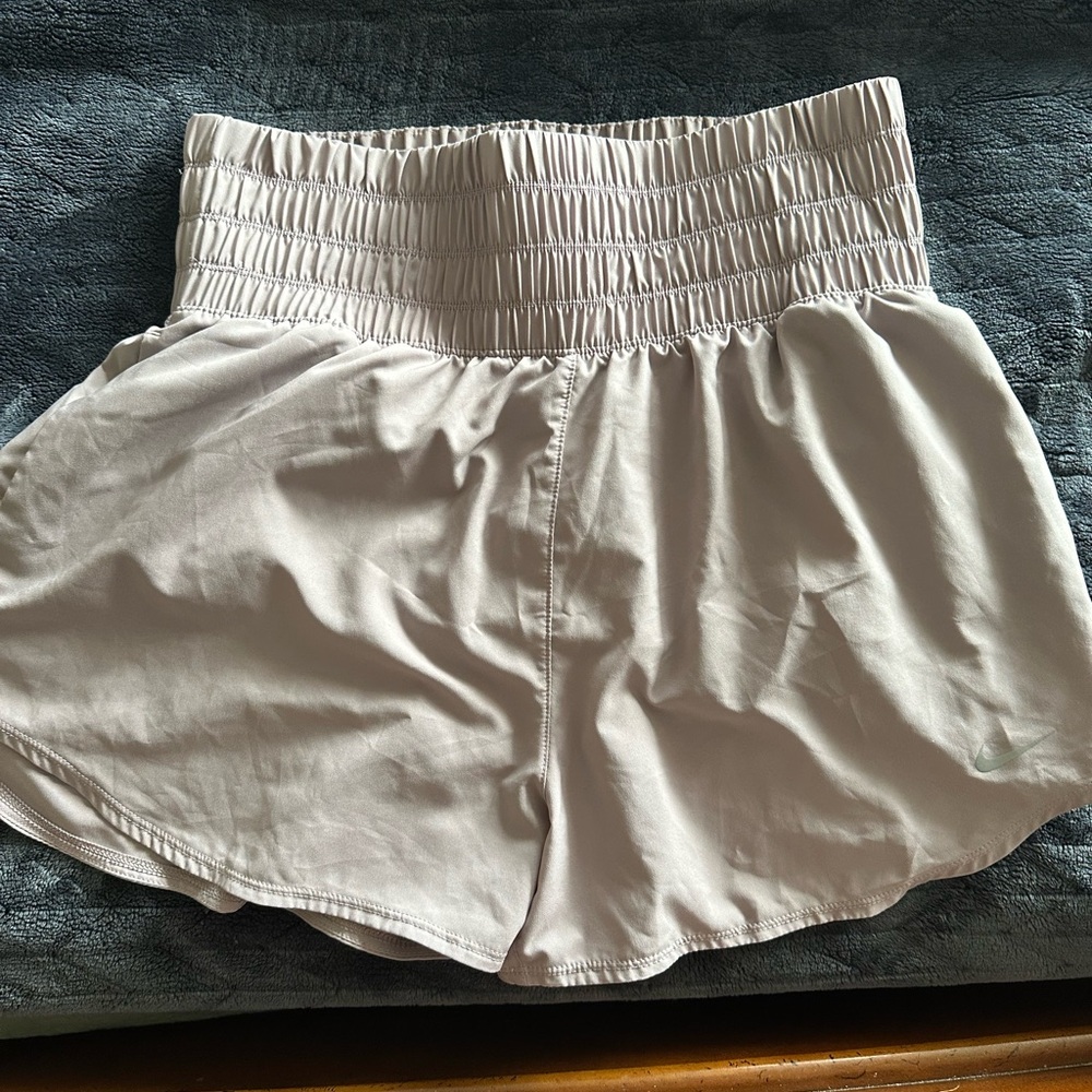Nike Women's High-Waisted Cream Shorts